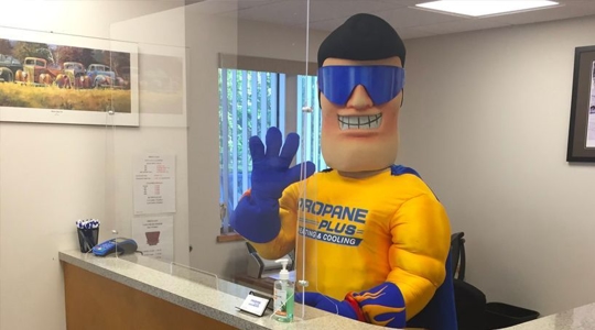 Propane Plus mascot