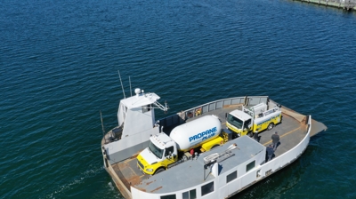 Propane Plus Trucks on Ferry Photo