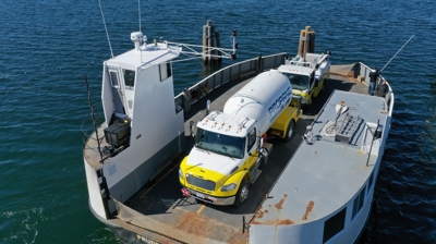 Propane Plus Trucks on Ferry Photo